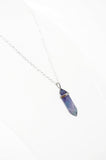 Genuine Rainbow Fluorite Gemstone Point Necklace - Choose Length
