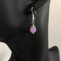 Genuine Light Lavender Amethyst Simple Drop Earrings - Quality Natural Gemstone Drop Earrings