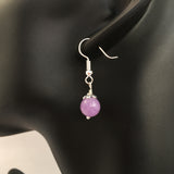 Genuine Light Lavender Amethyst Simple Drop Earrings - Quality Natural Gemstone Drop Earrings