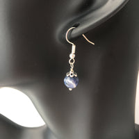 Genuine Natural Sodalite Simple Drop Earrings - Quality Gemstone Drop Earrings