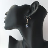 Genuine Natural Sodalite Simple Drop Earrings - Quality Gemstone Drop Earrings