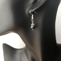 Genuine Indigo Tigereye Simple Drop Earrings - Quality Gemstone Drop Earrings