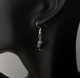 Genuine Indigo Tigereye Simple Drop Earrings - Quality Gemstone Drop Earrings