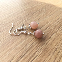 Genuine Natural Sunstone Simple Drop Earrings - Quality Gemstone Drop Earrings