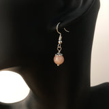 Genuine Natural Sunstone Simple Drop Earrings - Quality Gemstone Drop Earrings