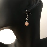 Genuine Natural Sunstone Simple Drop Earrings - Quality Gemstone Drop Earrings