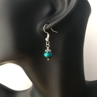 Genuine Blue Tigereye Simple Drop Earrings - Quality Gemstone Drop Earrings