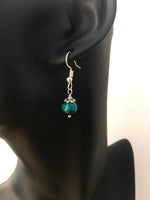 Genuine Blue Tigereye Simple Drop Earrings - Quality Gemstone Drop Earrings