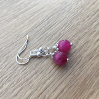 Genuine Pink Tourmaline Simple Drop Earrings - Quality Gemstone Drop Earrings