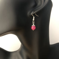 Genuine Pink Tourmaline Simple Drop Earrings - Quality Gemstone Drop Earrings