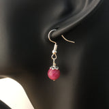 Genuine Pink Tourmaline Simple Drop Earrings - Quality Gemstone Drop Earrings