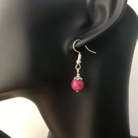 Genuine Pink Tourmaline Simple Drop Earrings - Quality Gemstone Drop Earrings