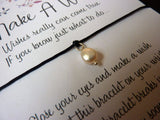 Wish Bracelet - Freshwater Pearl. Pearl Birthstone Bracelet