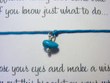 Wish Bracelet - Genuine Natural Turquoise. Turquoise Birthstone Bracelet.