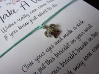 Wish Bracelet - Small Turtle. Sea Turtle Good Luck Charm. Choice of colours