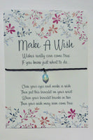 Gemstone Wish Bracelet - Opalite Charm. String Bracelet. Chakra Gift.