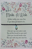 Gemstone Wish Bracelet - Opalite Charm. String Bracelet. Chakra Gift.