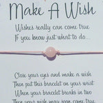 Wish Bracelet - Rose Quartz Friendship Bracelet. Fertility Healing Bracelet