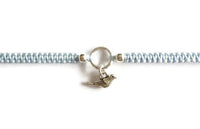 Tiny Bird Bracelet - Macrame Bracelet. Little Bird Charm. Choice of Colours.