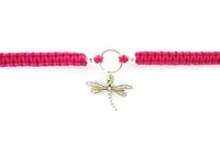 Dragonfly Bracelet - Dragonfly Macrame Charm Bracelet. Friendship Bracelet. Stacking Bracelet. Choice of Colours.