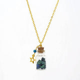 Gemstone Bottle Necklace - Genuine Chrysocolla Healing Necklace