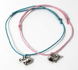 Whale Wish Bracelet - Blue Whale Charm. Whale String Bracelet. Choice of Colours.