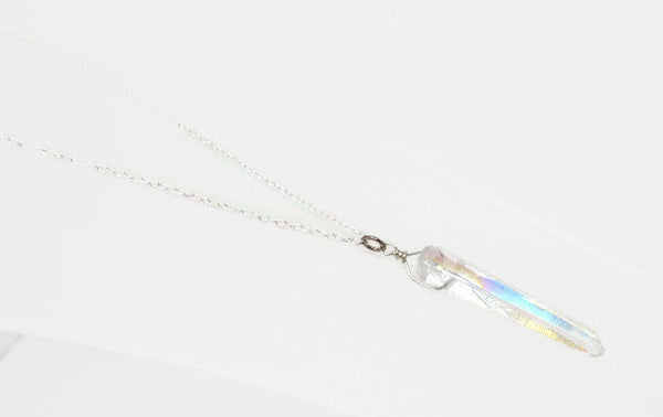 Silver Pendulum Crystal Necklace Polished Crystals Genuine Gemstones  Minerals Healing Chakra Boho Point Points Minimalist Sterling Plated - Etsy  UK
