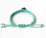 Abalone Heart Bracelet - Paua Shell Heart Charm Bracelet. Macrame Bracelet. Adjustable. Choice of Colours