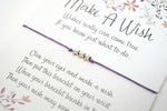 Wish Bracelet - 3 Star Charm String Abacus Bracelet. Choice of Colours
