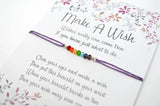 Rainbow Wish Bracelet - Choose Gay Pride or Chakra Bracelet. String Bracelet. Choice of Colours