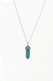 Genuine Amazonite Gemstone Point Necklace. - Choose Length.