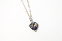 Genuine Abalone Heart Necklace. Paua Shell Pendant - Choose Length