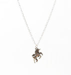 Unicorn Pendant. Silver Unicorn Necklace. Birthday Gift Jewellery - Choose Length.