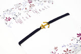 Macrame Gold Anchor Bracelet. Nautical Stacking Bracelet - Choice of Colours