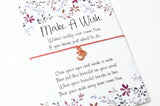Wish Bracelet - Rose Gold Ohm Charm Meditation Gift. Lucky String Bracelet. Choice of Colours Wish Knots