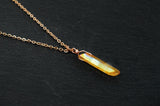 Rose Gold Sunshine Aura Necklace - Rose Gold Plated Chain - Choose Length