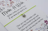 Tiny Flower Wish Bracelet, Daisy Charm String Bracelet, Dainty Silver Flower. Choice of Cord Colours - Wish Knots